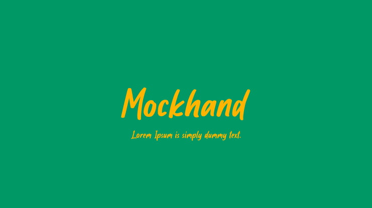 Mockhand Font