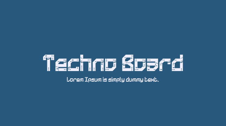 Techno Board Font