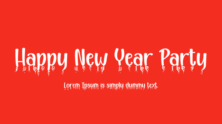 Happy New Year Party Font