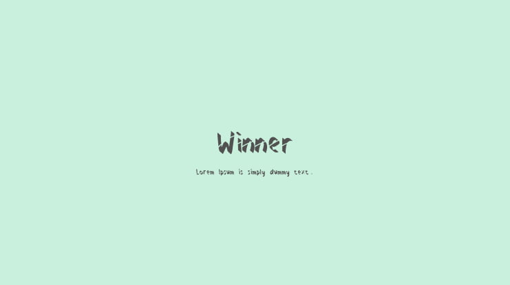 Winner Font