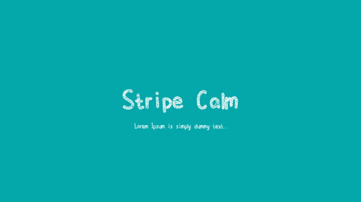 Stripe Calm Font