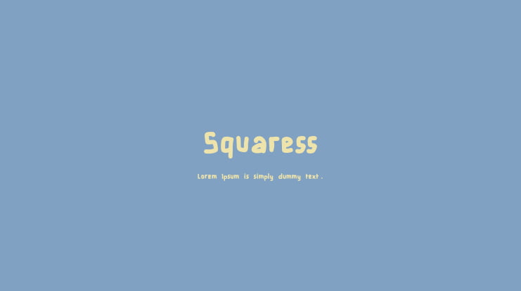 Squaress Font