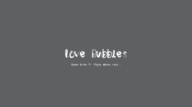 Love Bubbles Font
