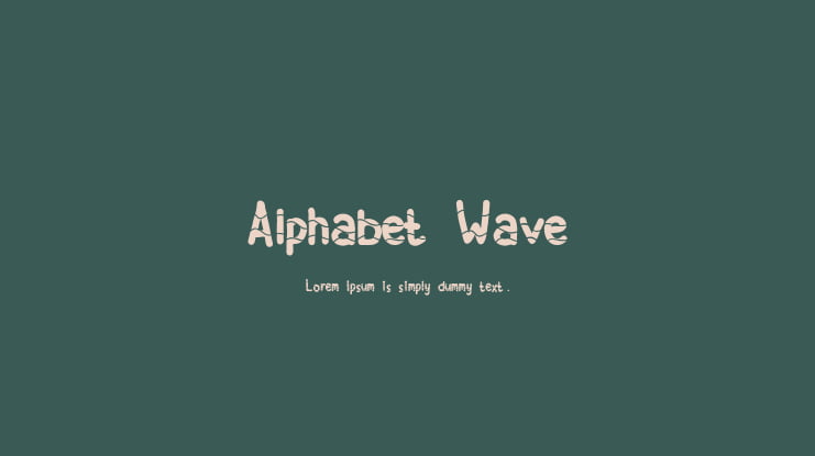Alphabet Wave Font