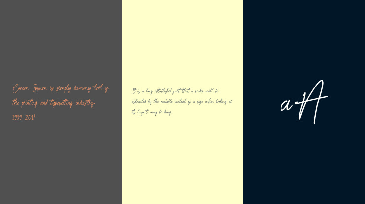 Signature present Font