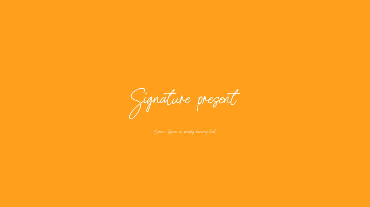 Signature present Font