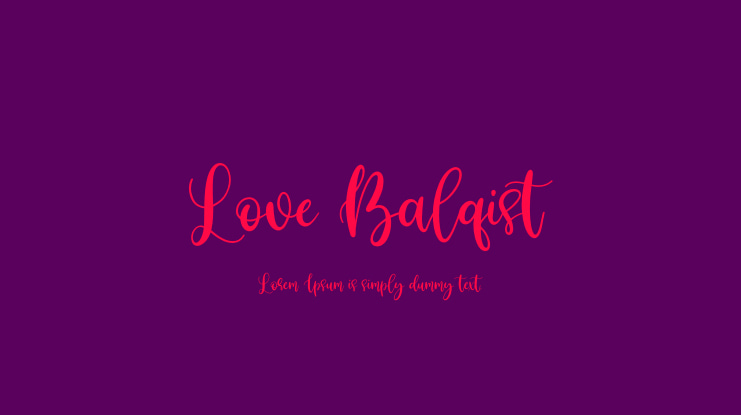Love Balqist Font