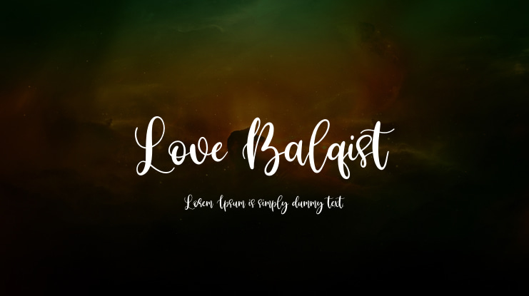 Love Balqist Font