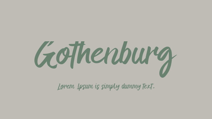 Gothenburg Font