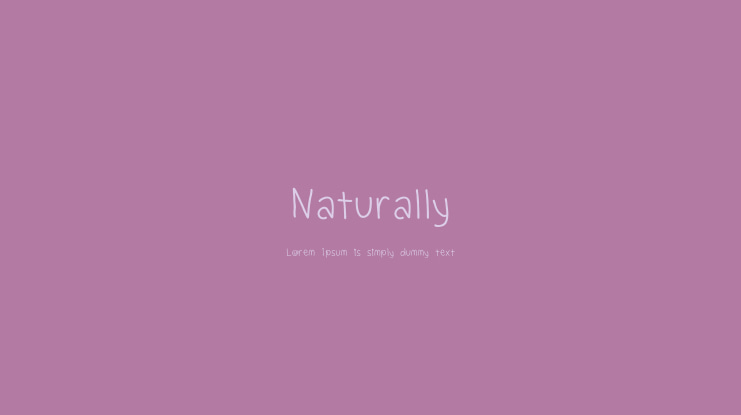 Naturally Font
