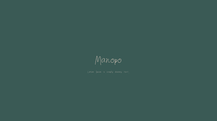 Manopo Font