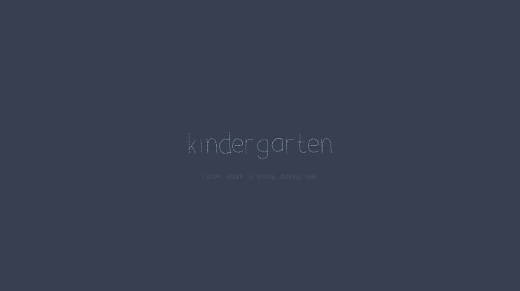 kindergarten Font