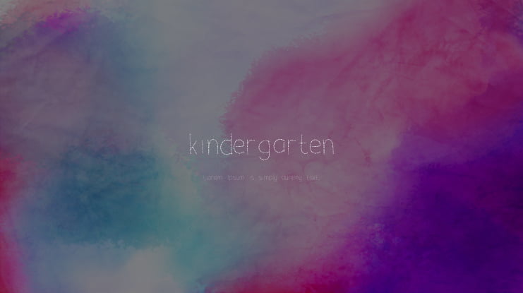 kindergarten Font