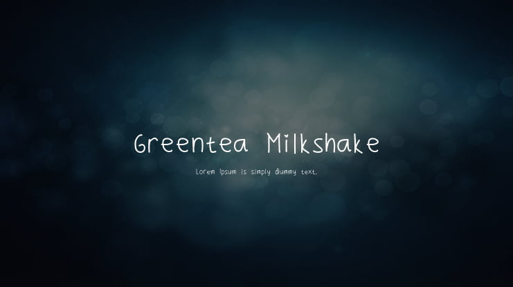 Greentea Milkshake Font
