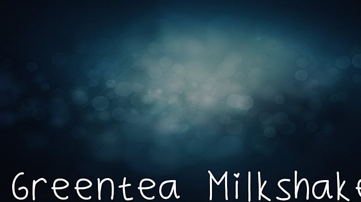Greentea Milkshake Font