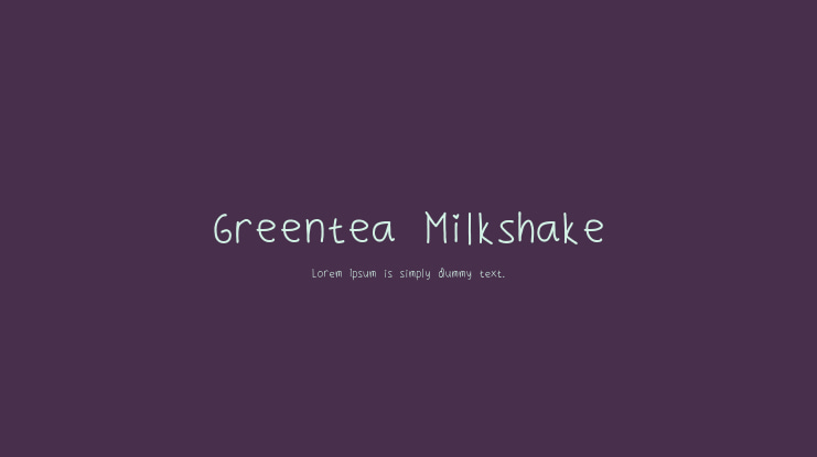 Greentea Milkshake Font
