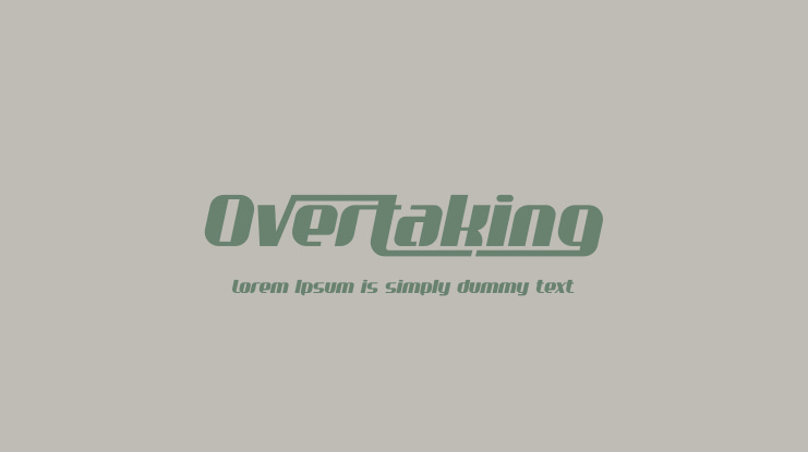 Overtaking Font