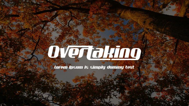 Overtaking Font