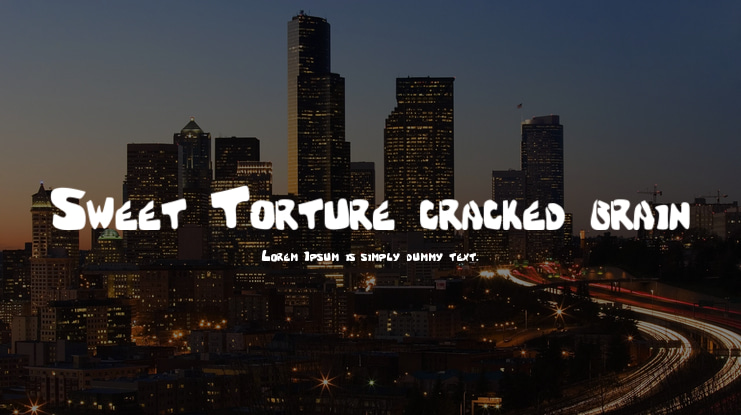 Sweet Torture (cracked brain) Font