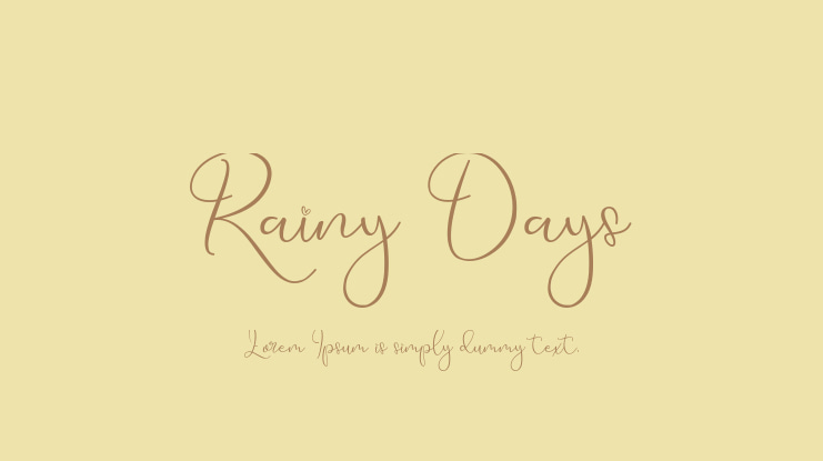 Rainy Days Font