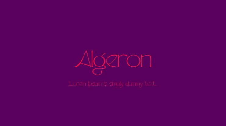 Algeron Font