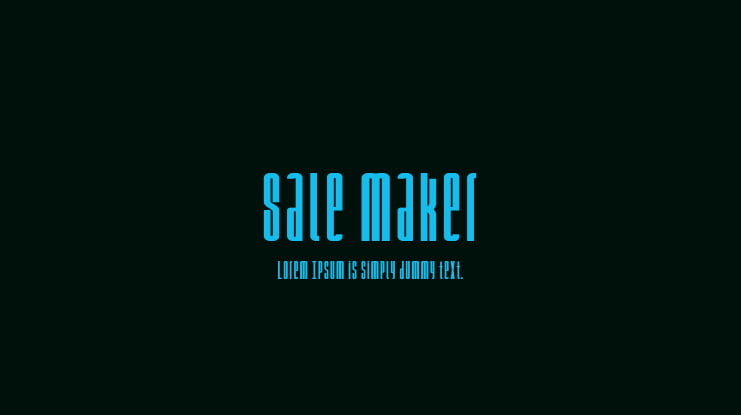 Sale Maker Font