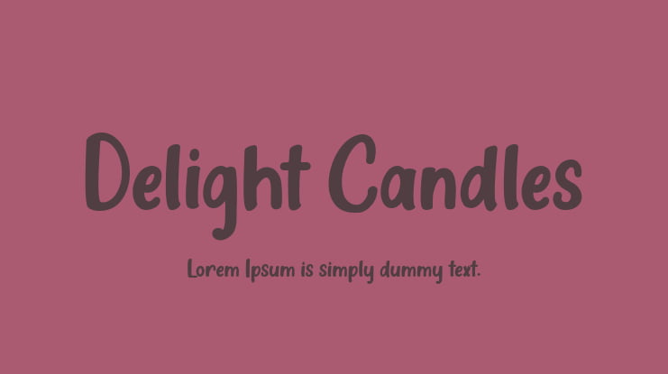 Delight Candles Font