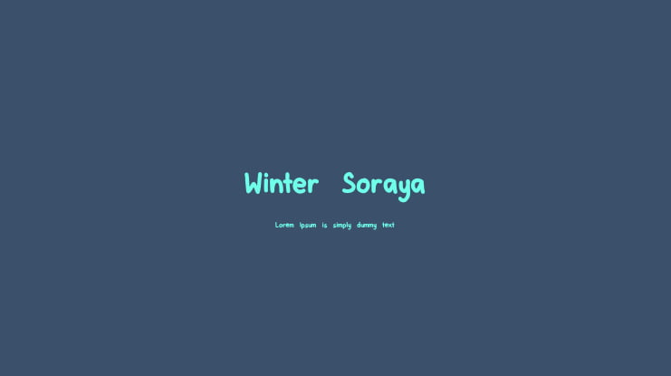 Winter Soraya Font