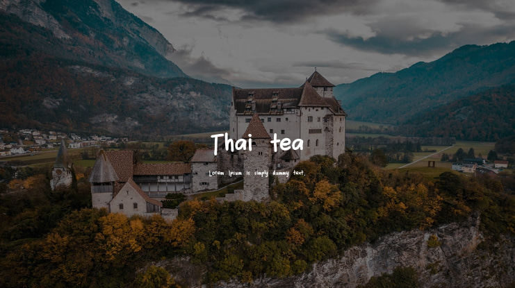Thai tea Font