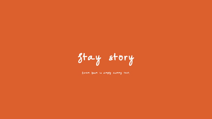 Stay story Font