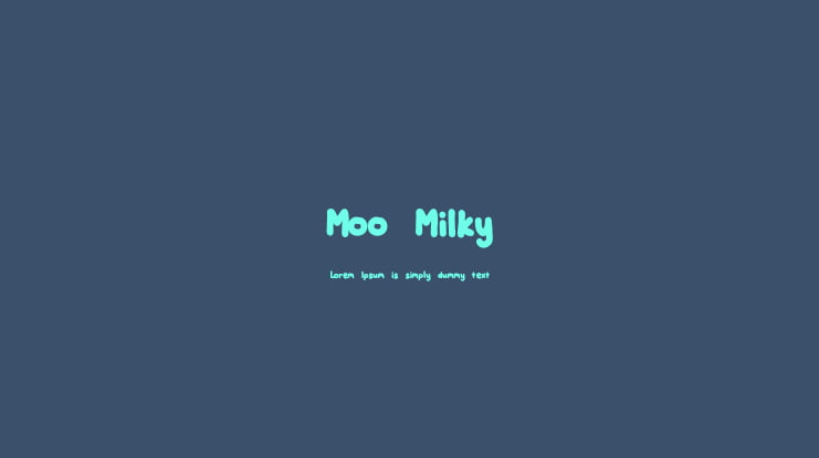 Moo Milky Font