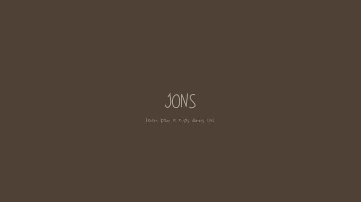 JONS Font