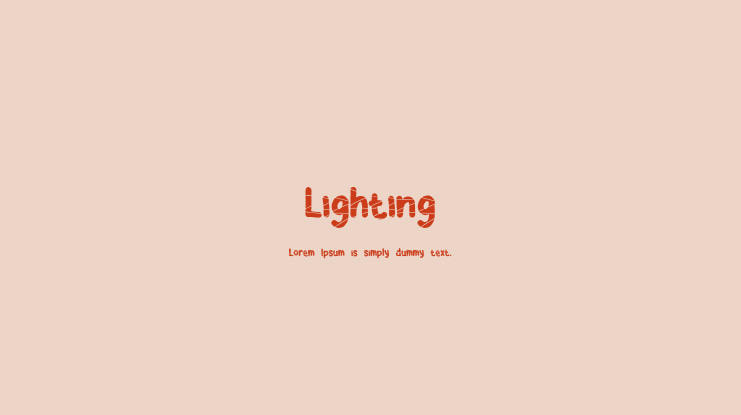 Lighting Font