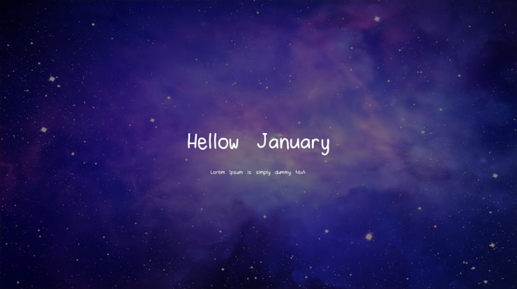 Hellow January Font