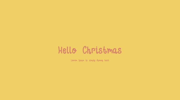 Hello Christmas Font