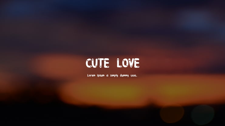 CUTE LOVE Font