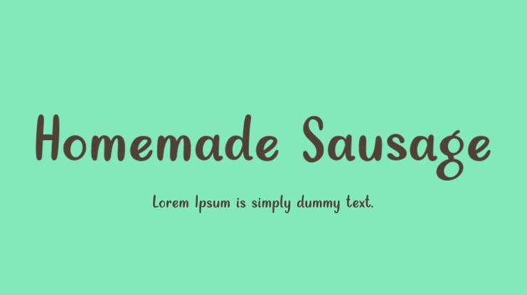 Homemade Sausage Font