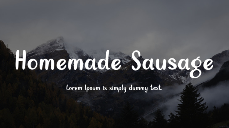 Homemade Sausage Font