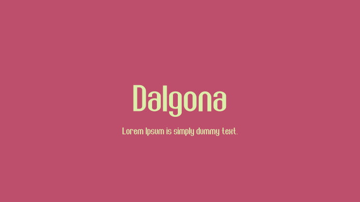 Dalgona Font
