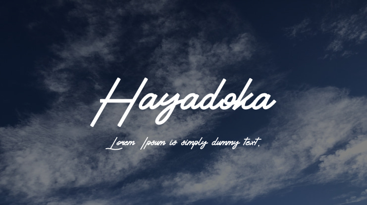 Hayadoka Font