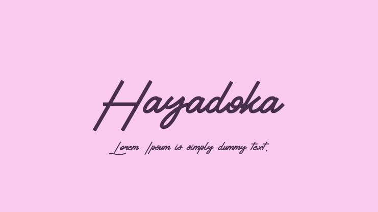 Hayadoka Font