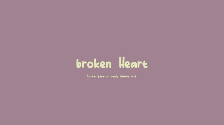 broken Heart Font