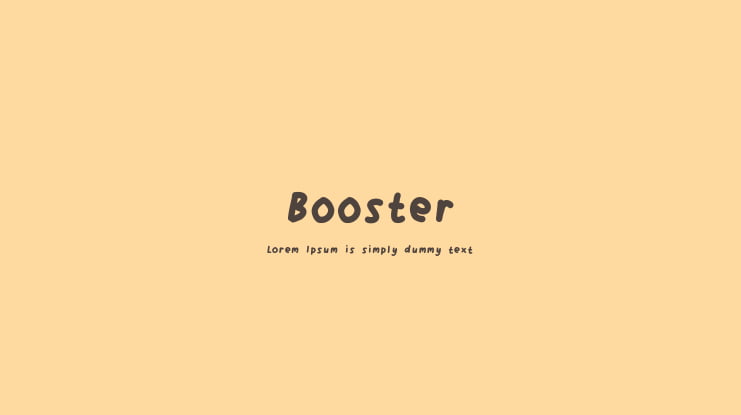 Booster Font