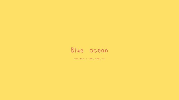 Blue ocean Font