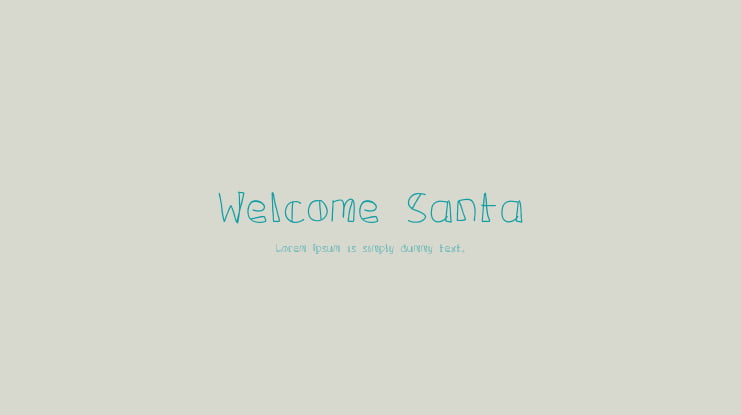 Welcome Santa Font