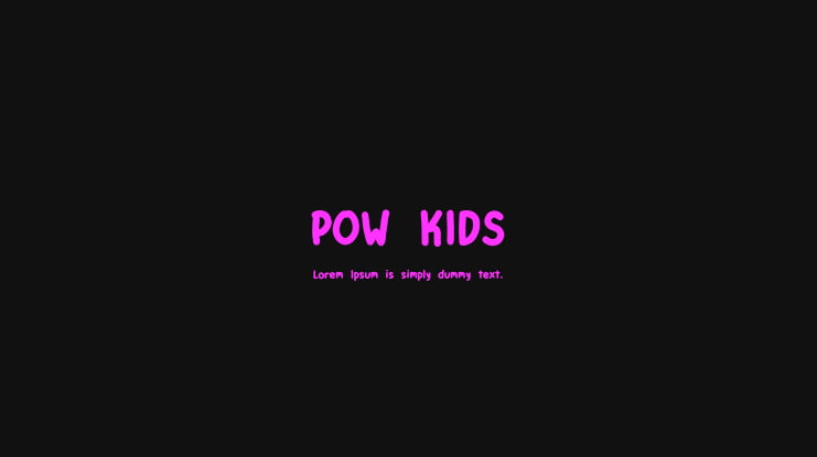 POW KIDS Font
