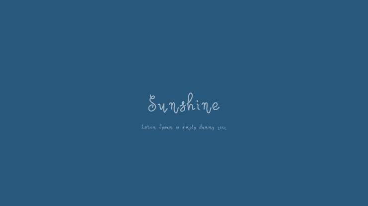 Sunshine Font