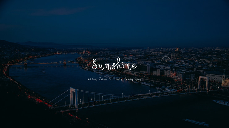 Sunshine Font
