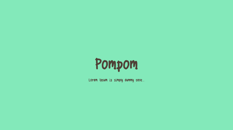 Pompom Font