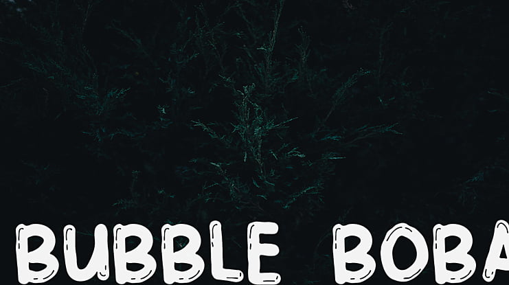 BUBBLE BOBA Font